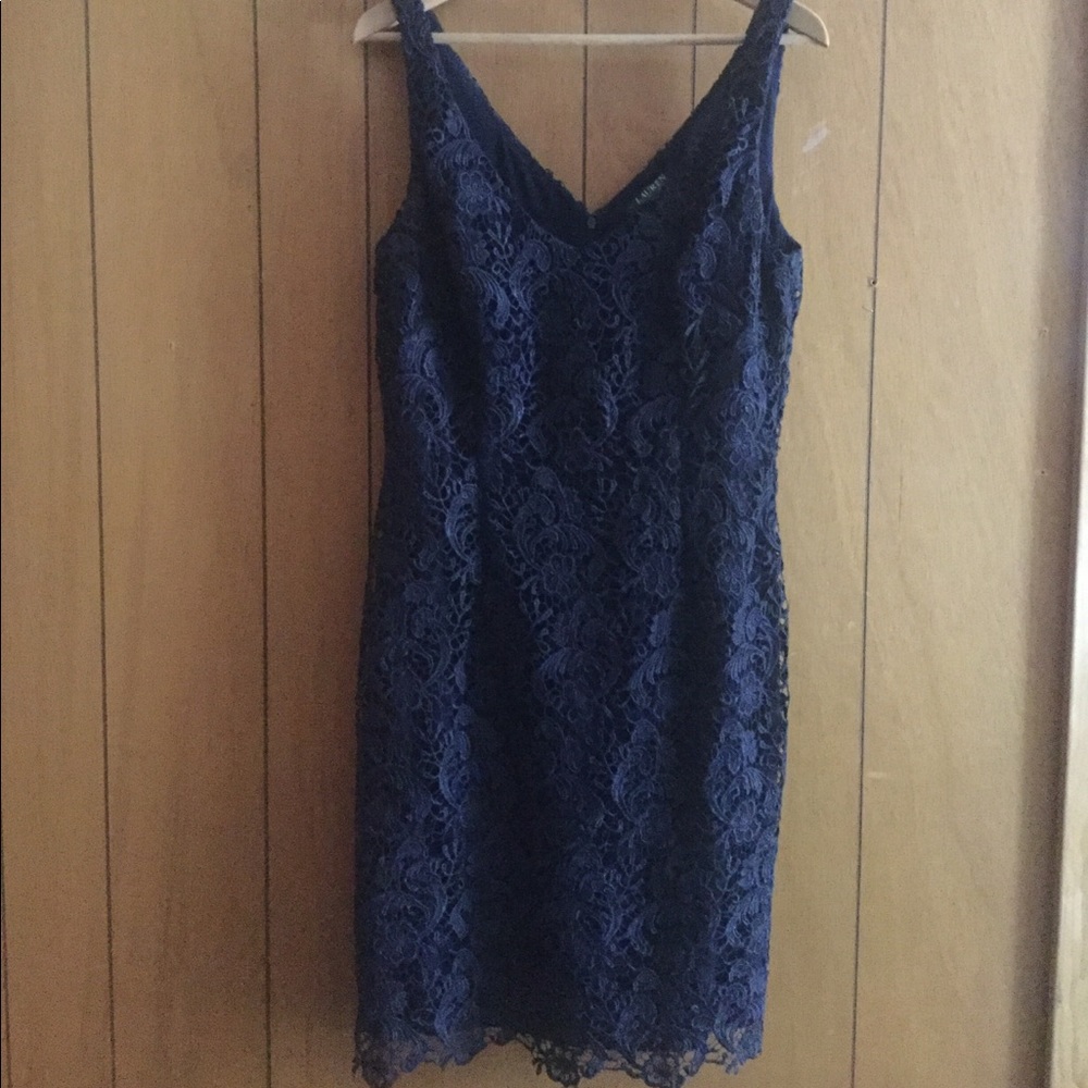 Ralph Lauren Navy Blue Formal Dress